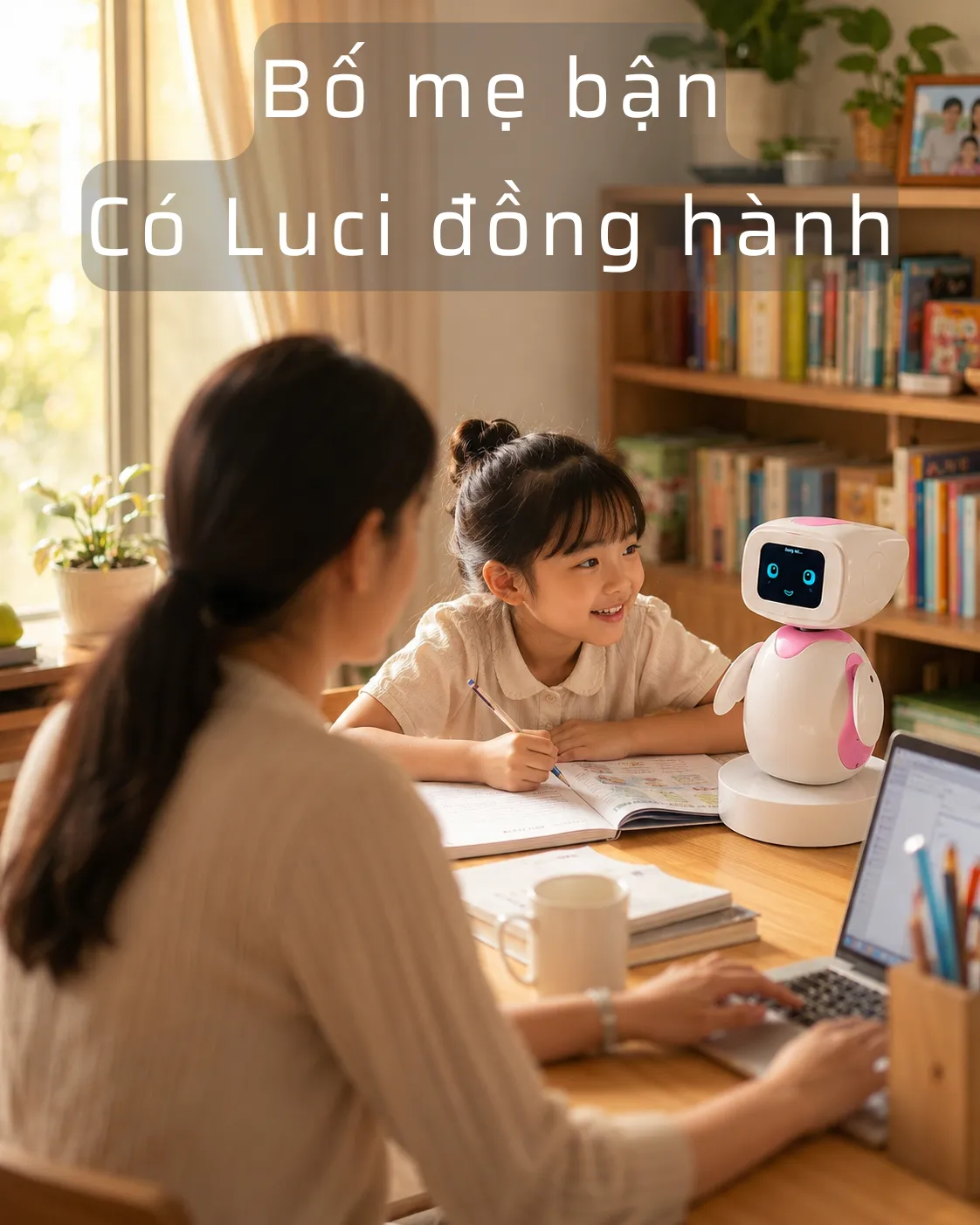 Bố mẹ bận làm việc, bé học cùng LUCI tại nhà